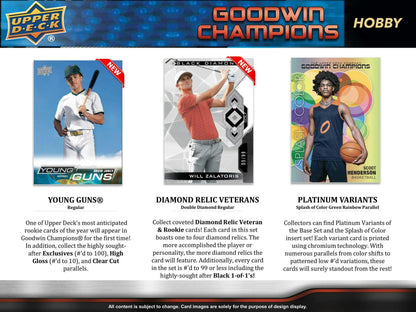 2023 Upper Deck Goodwin Champions Trading Card Hobby Box