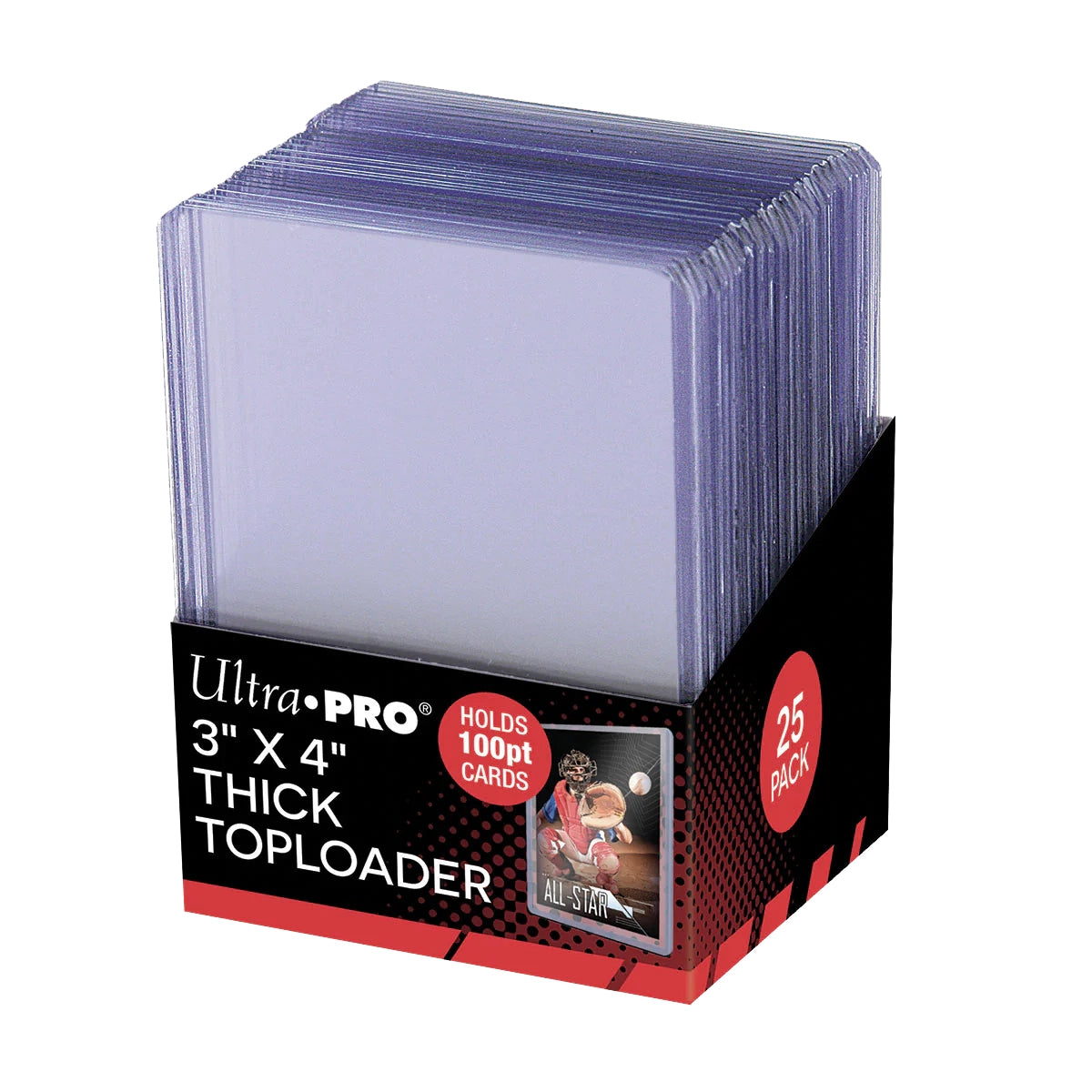 Ultra Pro 3"x4" Clear Thick Toploaders 100Pts