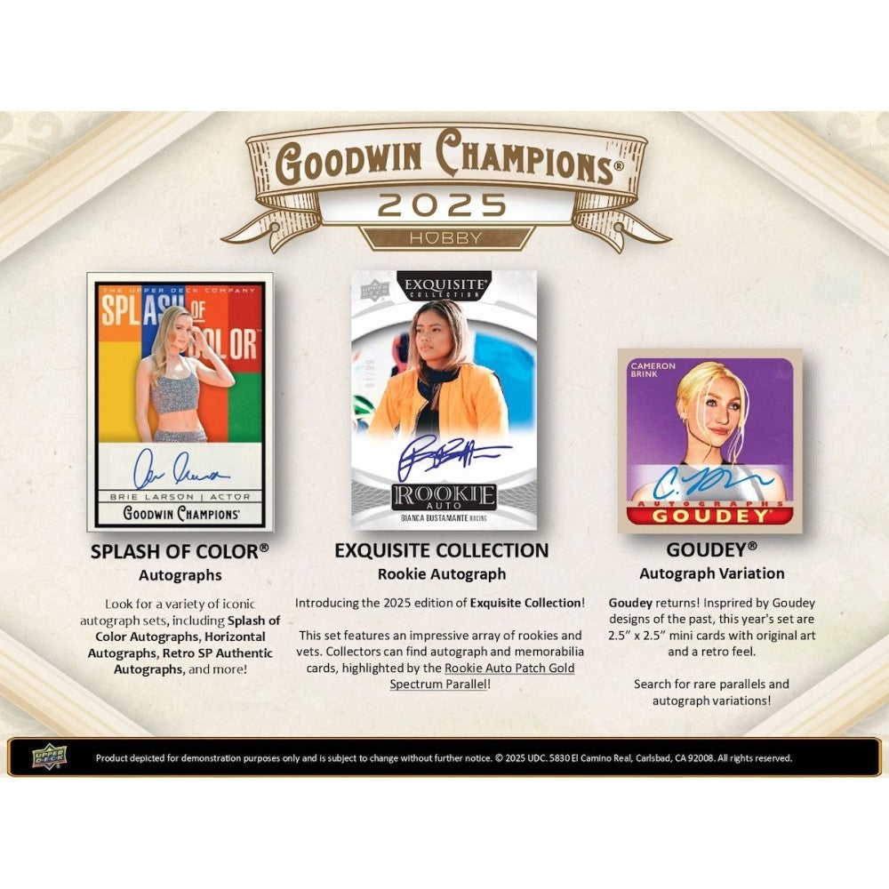 2025 Upper Deck Goodwin Champions Hobby Box