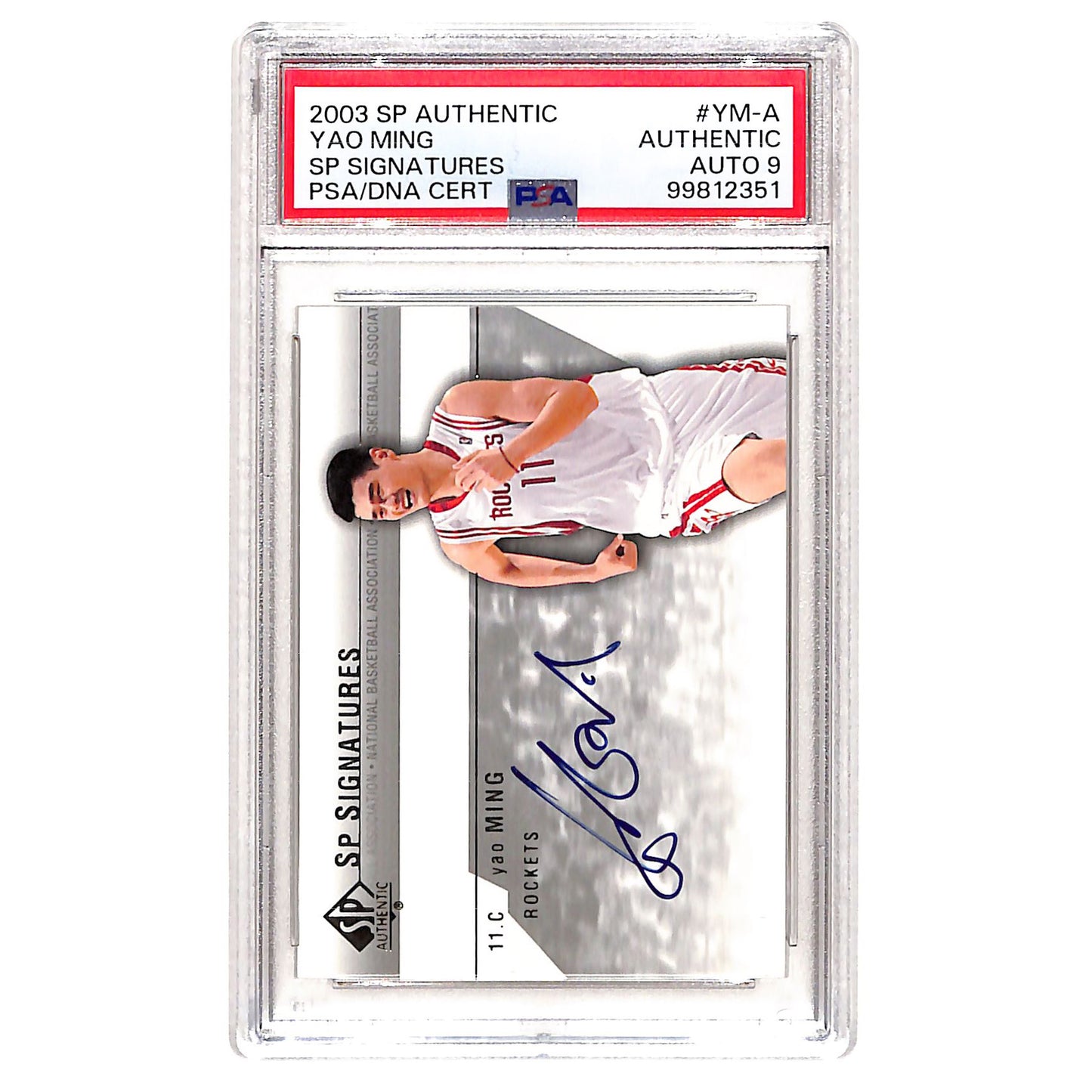 Yao Ming 2003 Upper Deck SP Auto #YM-A PSA Authentic Auto 9