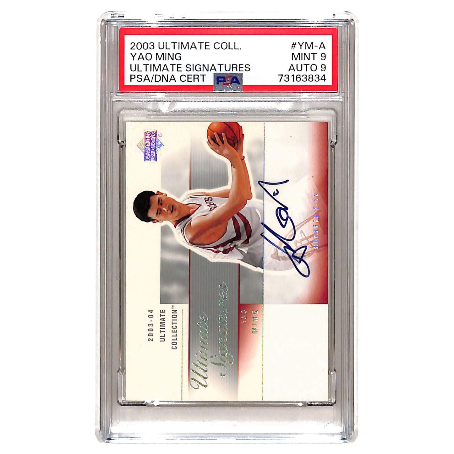 Yao Ming 2003 Upper Deck Ultimate Collection Auto #YM-A PSA 9 Auto 9