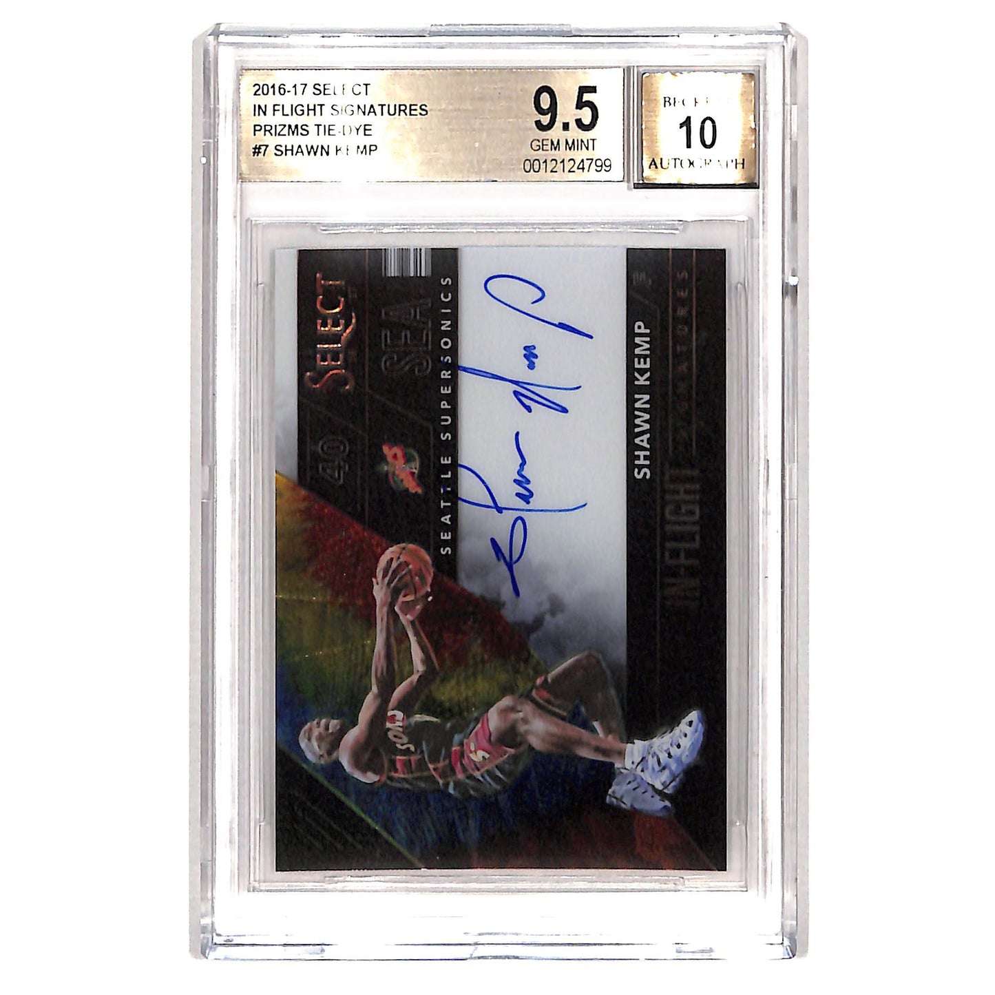 Shawn Kemp 2016-17 Select In Flight Auto 14/25 #7 BGS 9.5 Auto 10