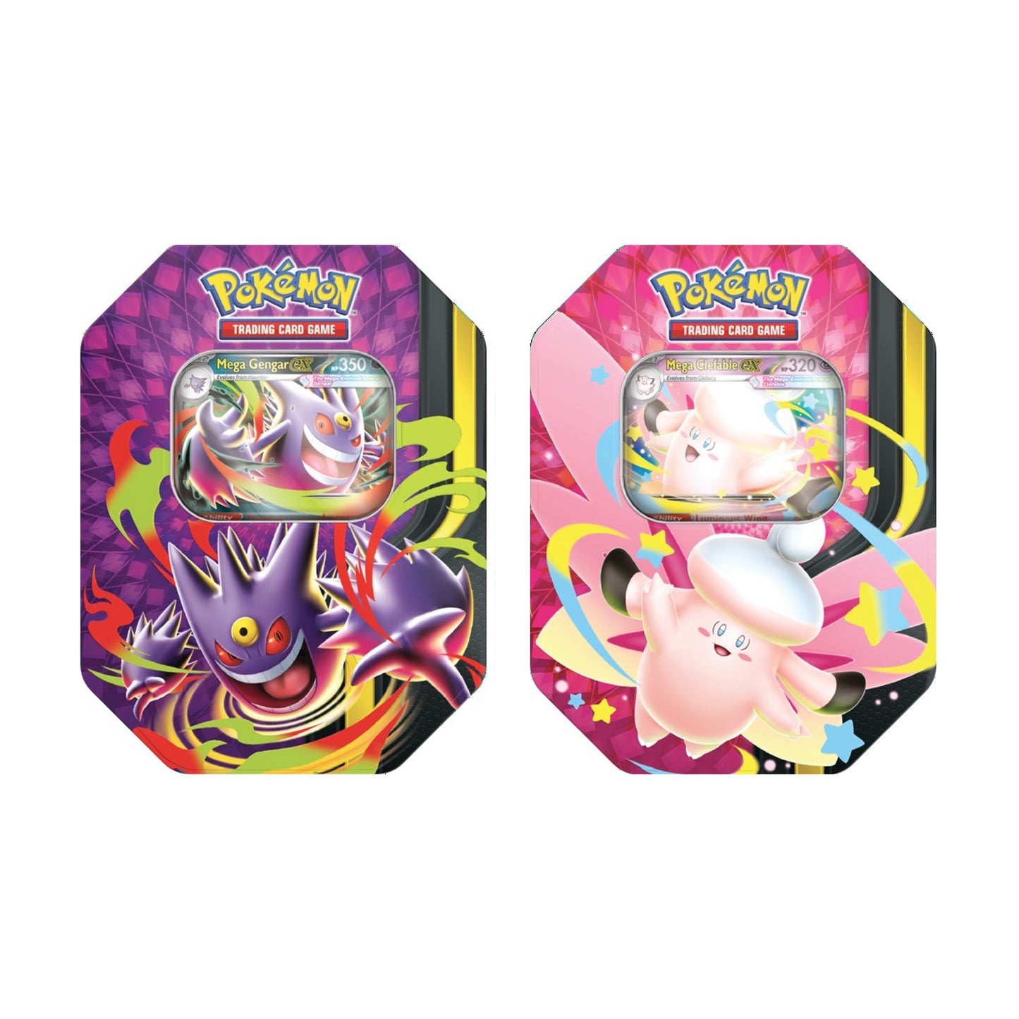 Pokemon English Mega Moonlit Tin - MEGA GENGAR EX/MEGA CLEFABLE EX Set