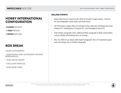 2024-25 Panini Impeccable Soccer INTERNATIONAL Hobby Box