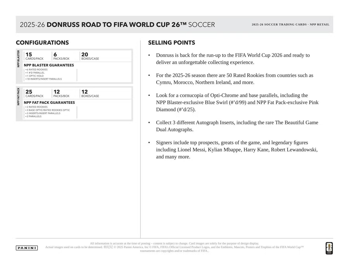 2025-26 Panini Donruss Soccer Road To FIFA World Cup Hobby Box