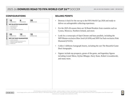 2025-26 Panini Donruss Soccer Road To FIFA World Cup Hobby Box