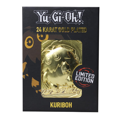 Konami Yu Gi Oh! Kuriboh Limited Edition 24 Karat Gold Plated Metal Card with Display Stand (Limited to 5000)