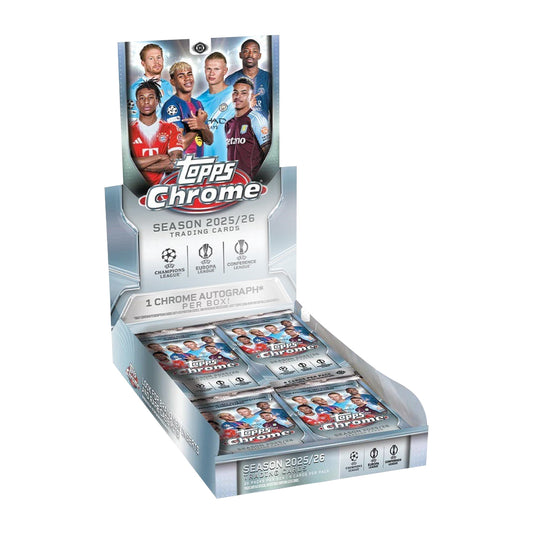 2025-26 Topps Chrome UEFA Club Competitions UCC Soccer Hobby Box