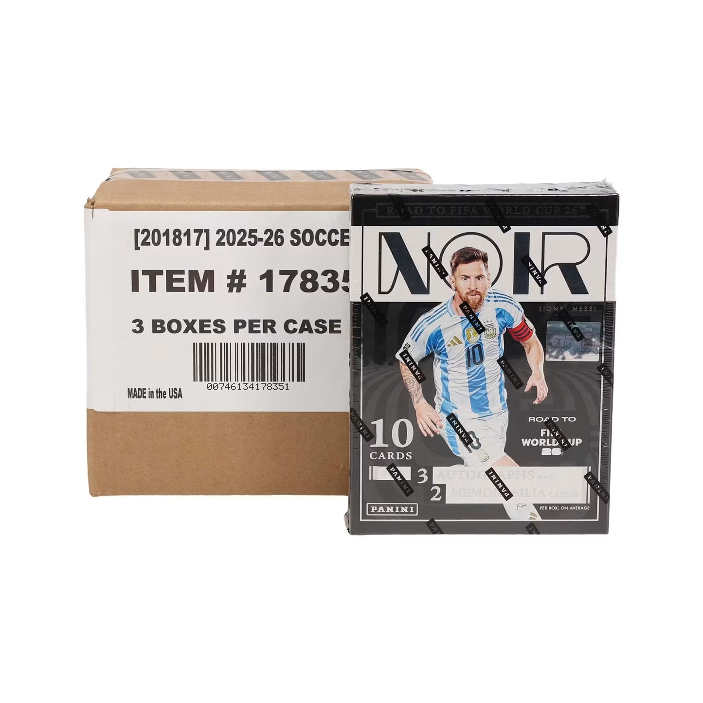 2025-26 Panini Noir Road to FIFA World Cup Soccer Hobby 3-Box Case
