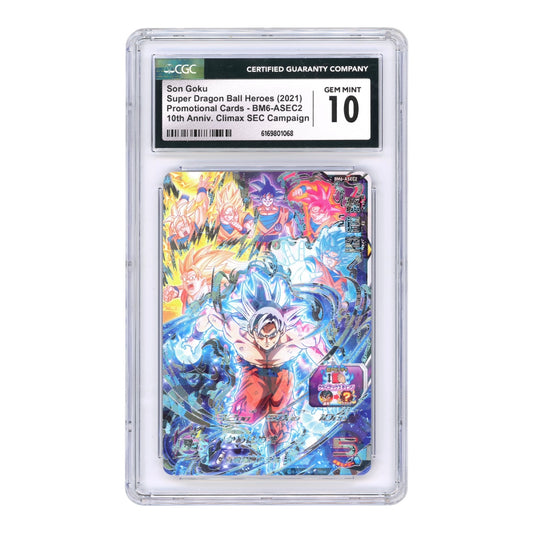 Son Goku 2021 Dragon Ball Super Heroes 10th Anniversary Promo #BM6-ASEC2 CGC 10