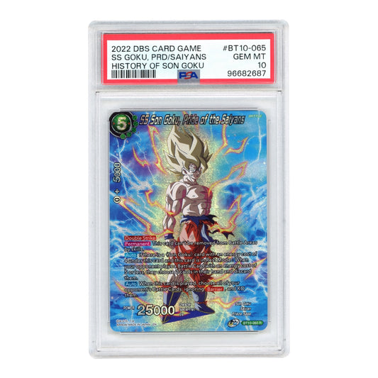 Super Saiyan Son Goku 2022 Dragon Ball Super Card Game English BT10 #065 PSA 10