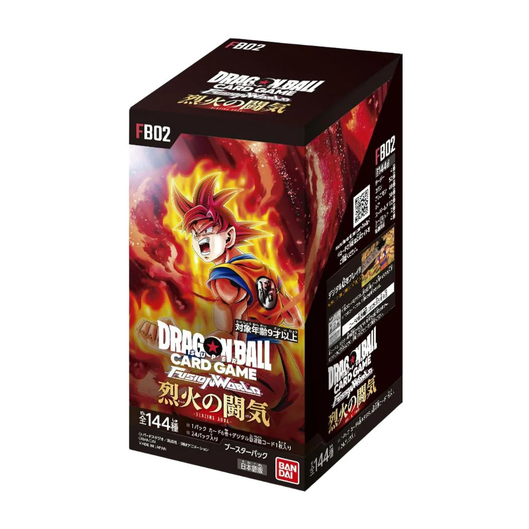 Bandai TCG Japanese Dragonball Super Card Game Fusion World Blazing Aura Booster Box FB02