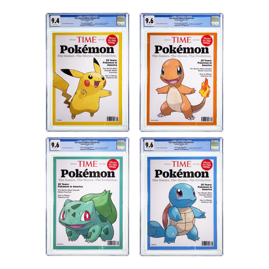 Set of 4 CGC 2024 Pokémon Time Magazine Special Edition 25 Years