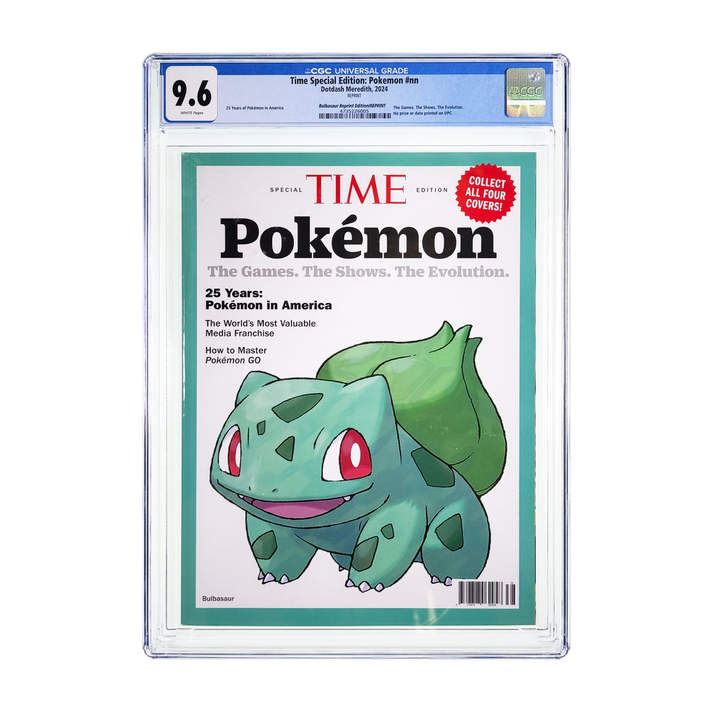 Set of 4 CGC 2024 Pokémon Time Magazine Special Edition 25 Years