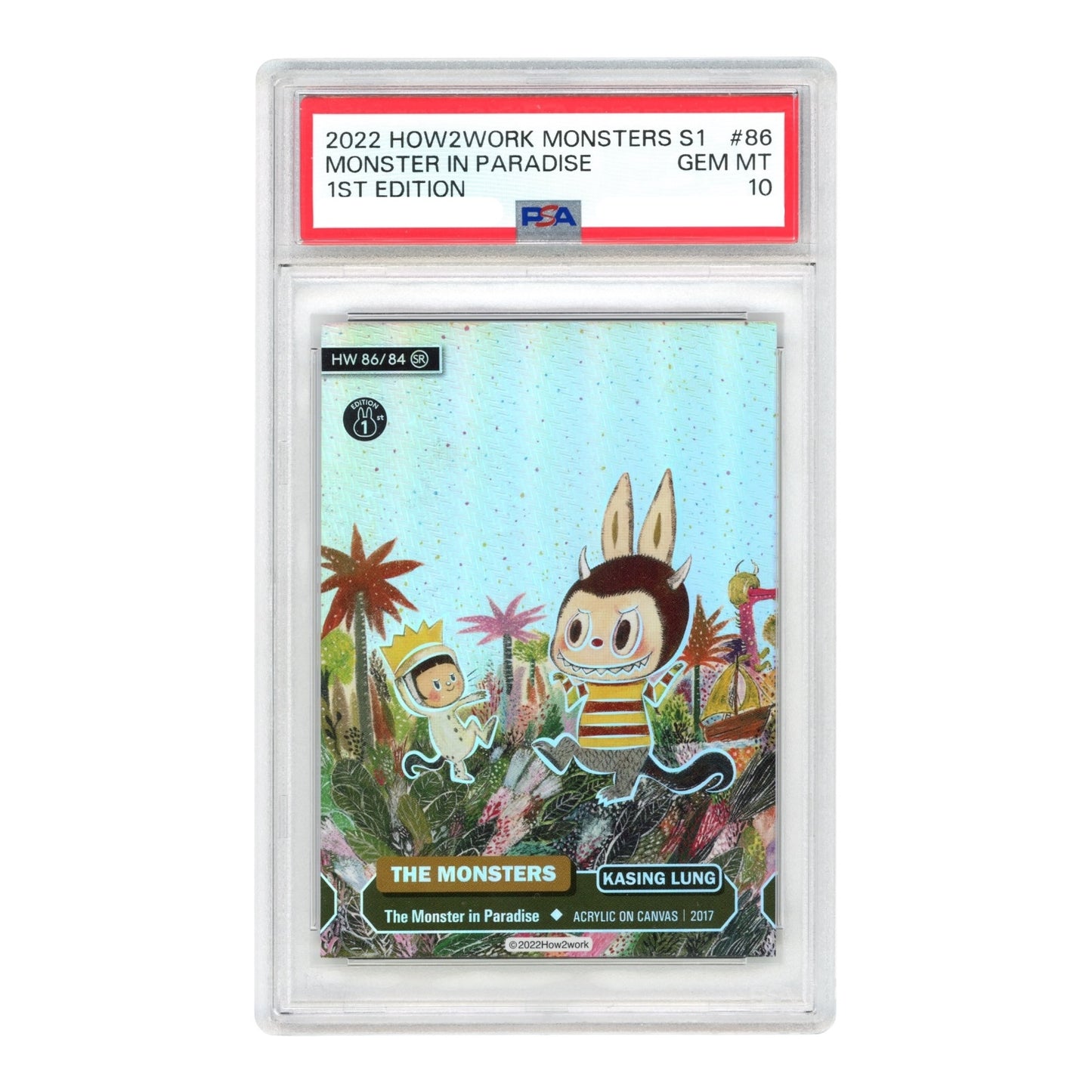 Labubu 2022 How2work The Monster Series 1 #86 SR PSA 10