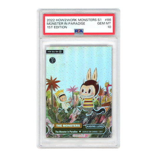 Labubu 2022 How2work The Monster Series 1 #86 SR PSA 10