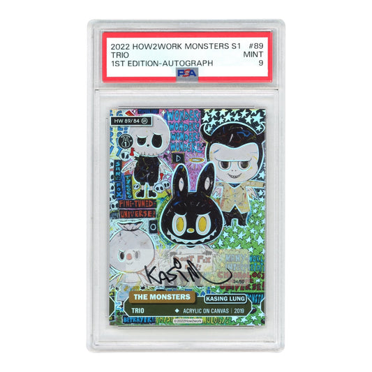 Labubu 2022 How2work The Monster Series 1 Auto 24/50 #89 SR PSA 9