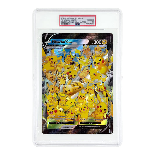 Pikachu V-Union 2021 Pokemon Celebration Collection Promo Jumbo PSA 10