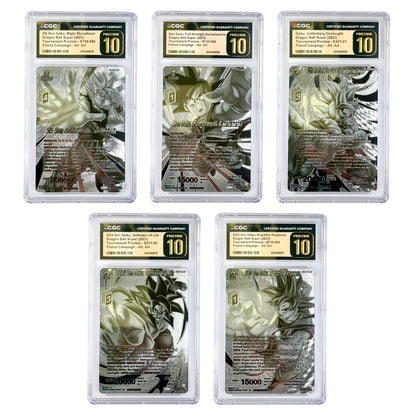 Set Of 5 Son Goku 2023 Dragonball Super Card Game Japanese Tournament Promos CGC Pristine 10