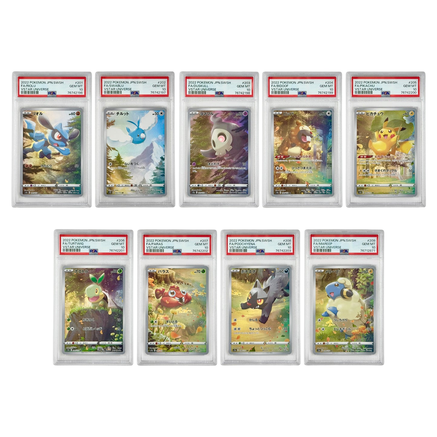 Set Of 9 2022 Pokemon Japanese S12a PSA 10