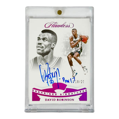 David Robinson 2018-19 Flawless Enshrined Signature Auto 18/20 #EN-DRB