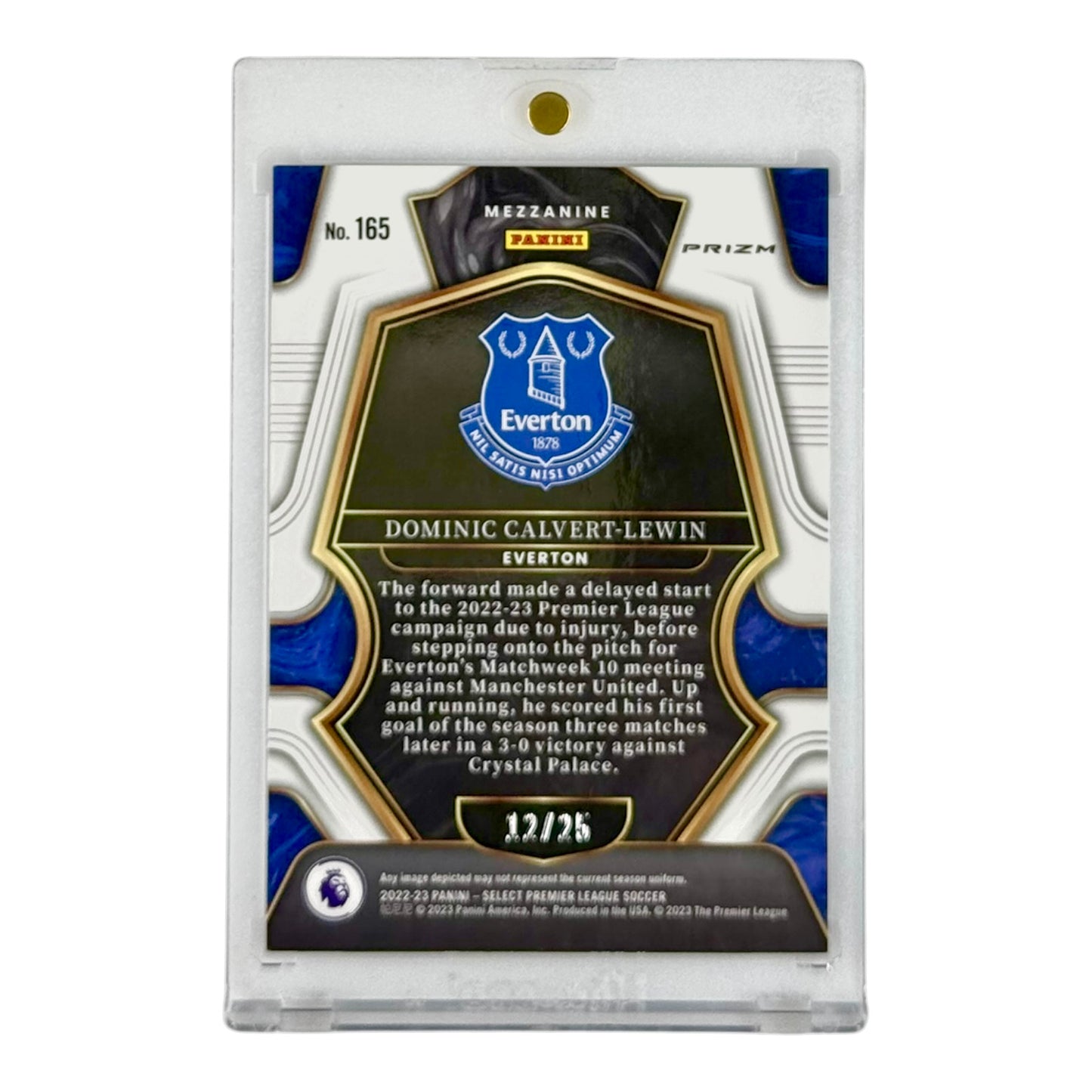 Dominic Calvert-Lewin 2022-23 Select English Premier League EPL Zebra 12/25 #165