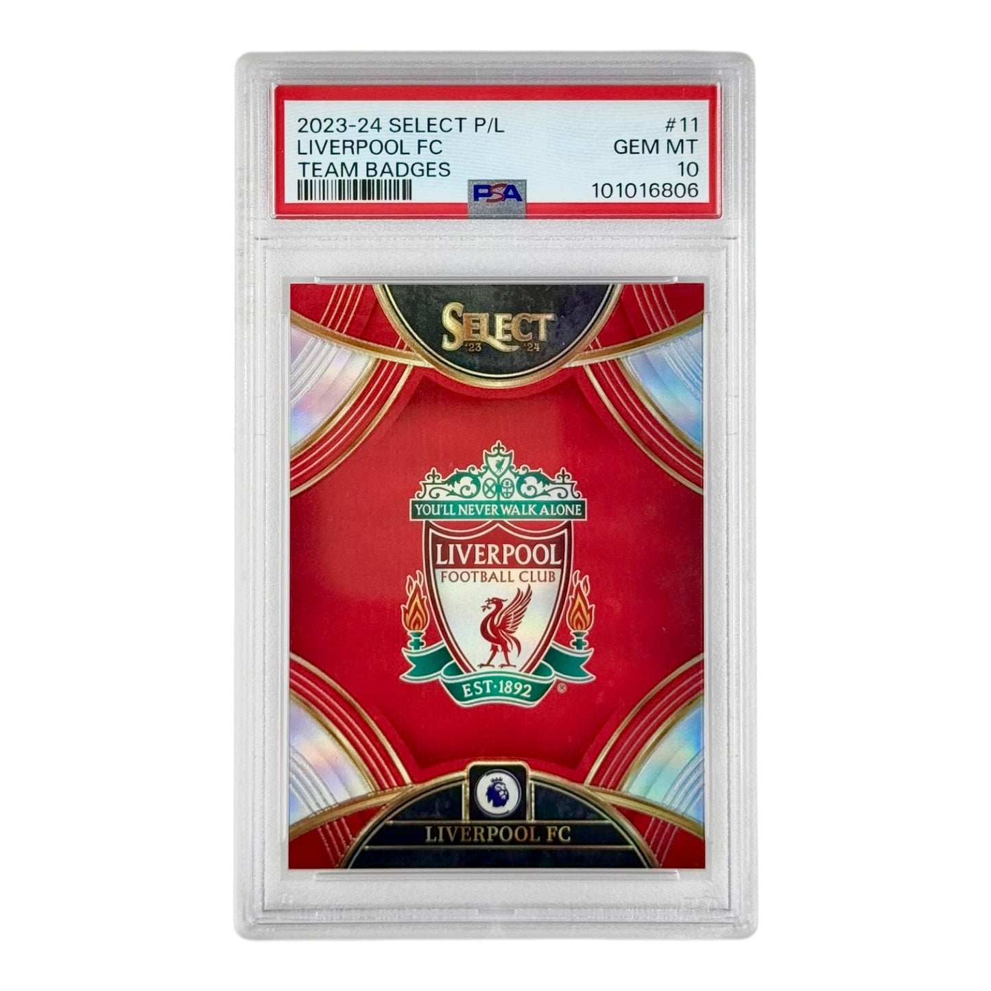 Liverpool FC 2023-24 Select English Premier League EPL Team Badges #11 PSA 10