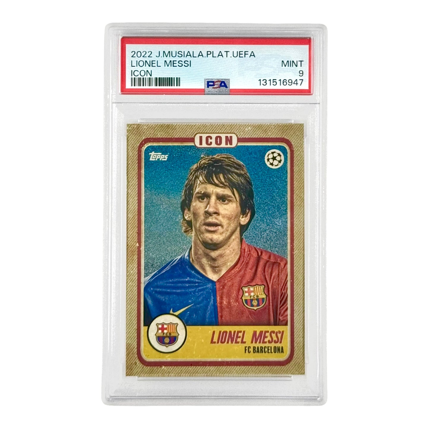Lionel Messi 2022 Tops Icon PSA 9