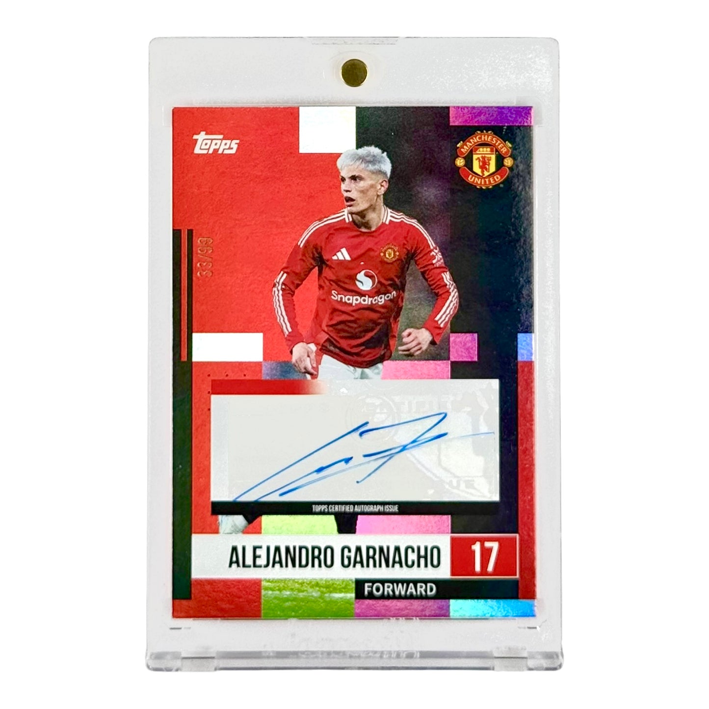 Alejandro Garnacho 2025 Topps Team Set Manchester United Auto 33/99 #AU-AG