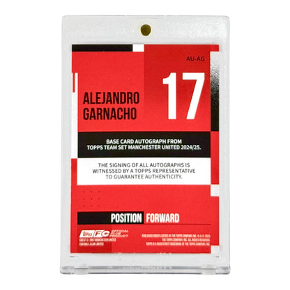 Alejandro Garnacho 2025 Topps Team Set Manchester United Auto 33/99 #AU-AG