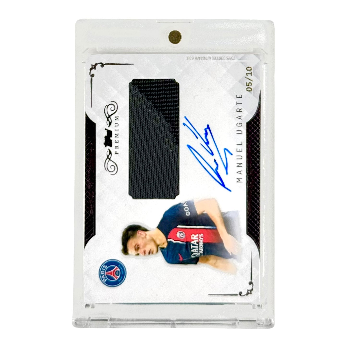 Manuel Ugarte 2023-24 Topps PSG Premium Jersey Auto 05/10 #AR-MU