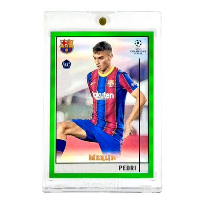 Set of 2 Pedri 2021 Topps Merlin Soccer UCL Rookie RC 08/99 #89
