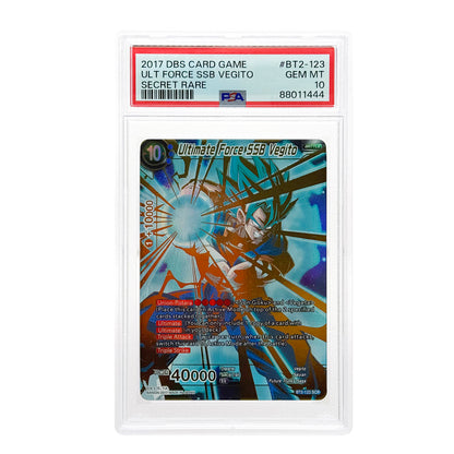 Set of 2 2017 / 2018 Dragonball Super #BT2-123 #BT3-123 SCR PSA 10