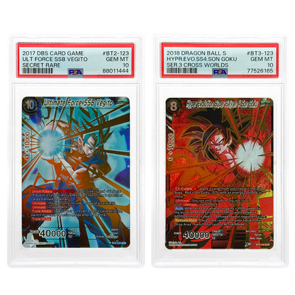 Set of 2 2017 / 2018 Dragonball Super #BT2-123 #BT3-123 SCR PSA 10