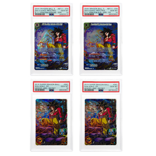 Set of 4 Son Goku GT 2019 Dragonball PSA 10