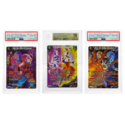 Set of 3 2021 Dragonball Super BT14 SCR PSA 10/BGS 10