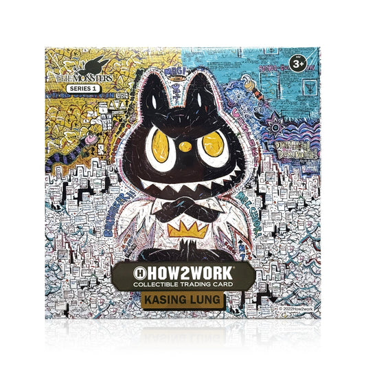 Labubu 2022 How2work The Monsters Series 1 Kashing Lung 1st Edition Collectible Trading Card Sealed Box