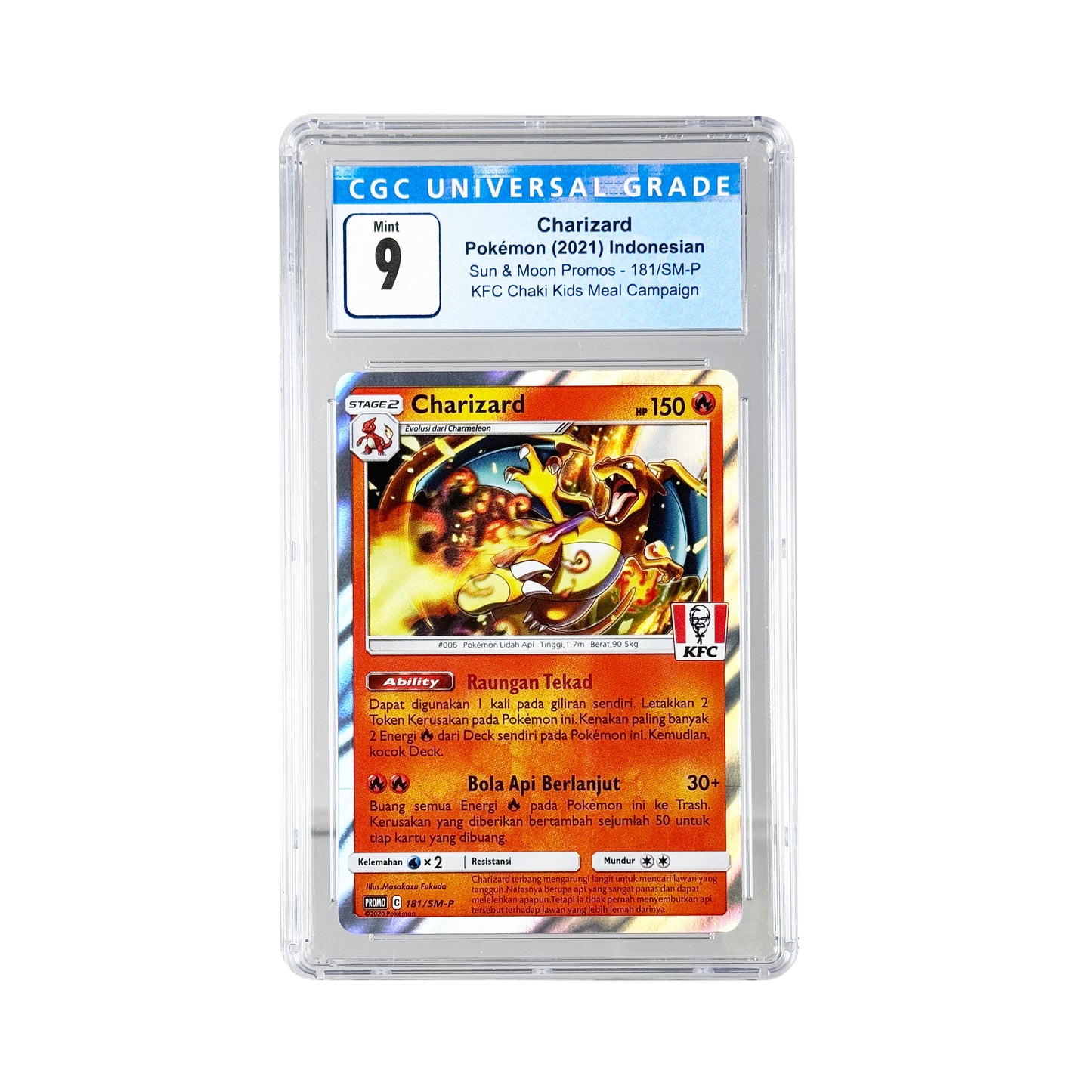 Charizard 2021 Pokemon Indonesian Sun & Moon Promo KFC #181 CGC 9