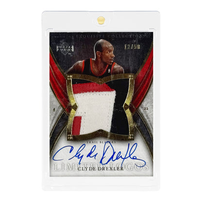 Clyde Drexler 2007 Upper Deck Exquisite Collection 12/50 Patch Auto #LL-CD