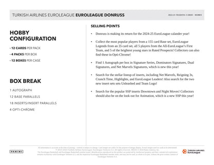 2024-25 Donruss Euroleague Basketball Hobby Box