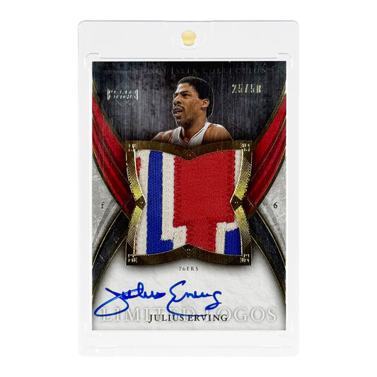 Julius Erving 2007 Upper Deck Exquisite Collection 25/50 Patch Auto #LL-JE