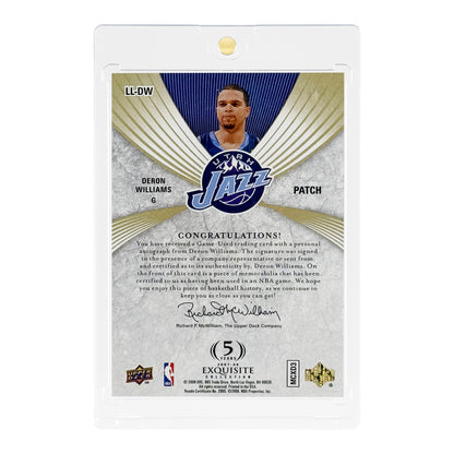 Deron Williams 2007 Upper Deck Exquisite Collection 30/50 Patch Auto #LL-DW