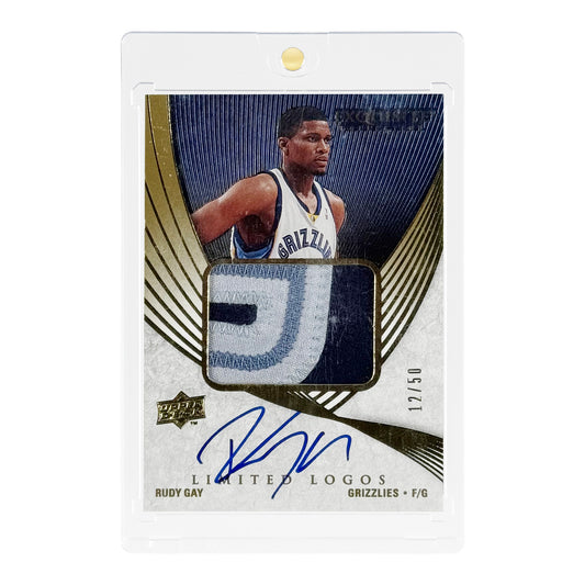 Rudy Gay 2008 Upper Deck Exquisite Collection 12/50 Patch Auto #LL-RG