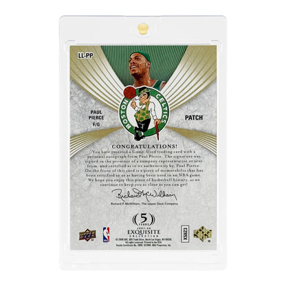 Paul Pierce 2008 Upper Deck Exquisite Collection 16/50 Patch Auto #LL-PP