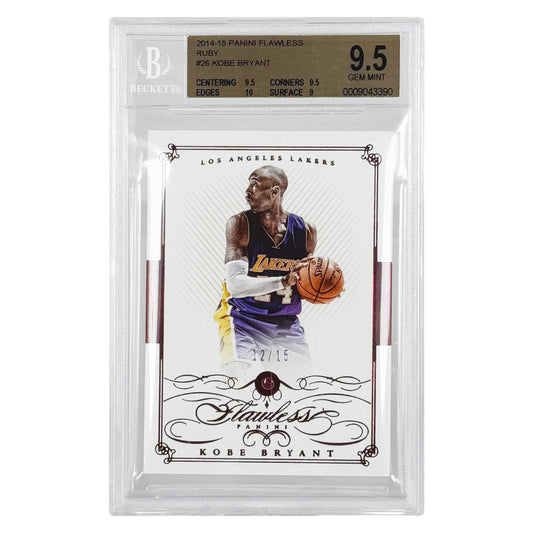 Kobe Bryant 2014-15 Panini Flawless Ruby 12/15 #26 BGS 9.5