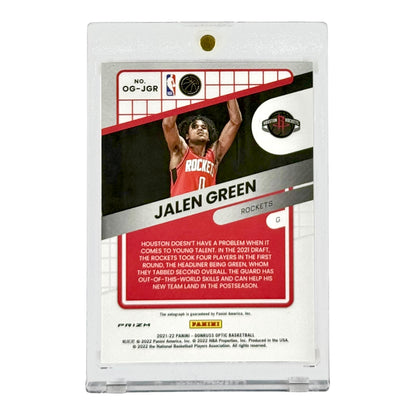 Jalen Green 2021-22 Contenders Optic Rookie RC Auto Opti-Graphs #OG-JGR