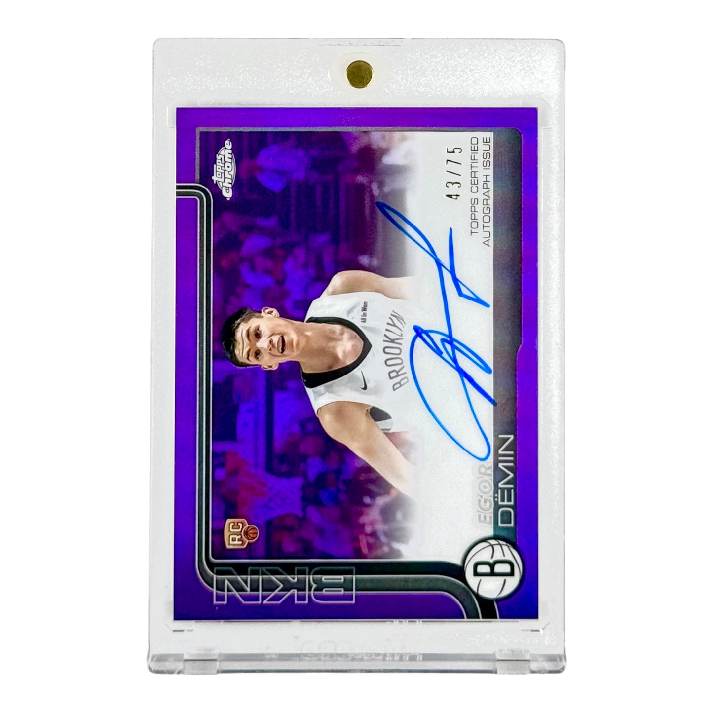 Egor Demin 2025-26 Topps Chrome Rookie RC Auto 43/75 Purple Refractor #TCAR-ED