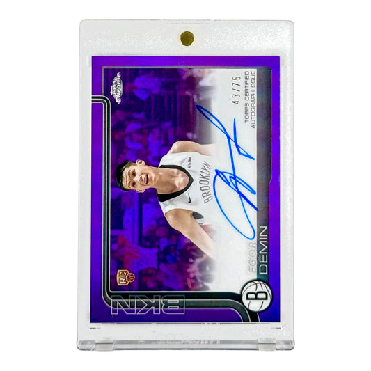 Egor Demin 2025-26 Topps Chrome Rookie RC Auto 43/75 Purple Refractor #TCAR-ED