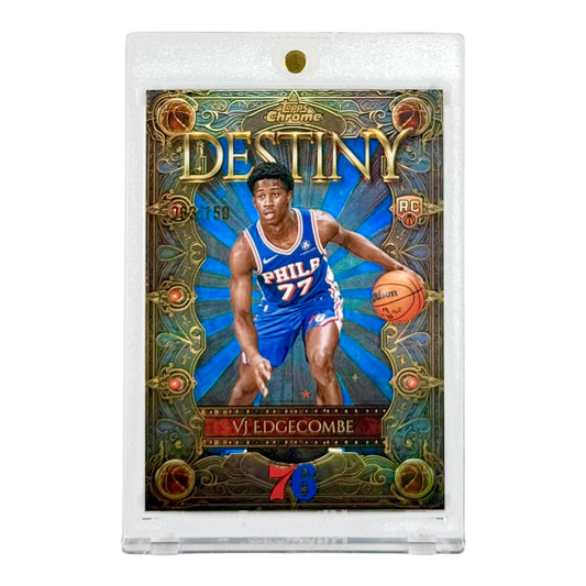 VJ Edgecombe 2025-26 Topps Chrome Rookie RC Destiny 083/150 #D-3