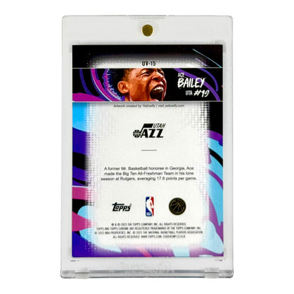 Ace Bailey 2025-26 Topps Chrome Ultraviolet Rookie RC Case Hit SSP #UV-15